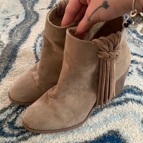 Forever 21 Fringe Booties - Picture 2 of 3